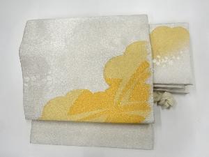アンティーク　綴れ雲に抽象模様織出し作り帯（材料）